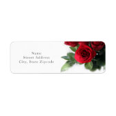 Red Roses Vignette Etiket (Voorkant)