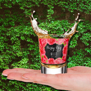 Red Roses Waterverf Derby Day Shot Glas