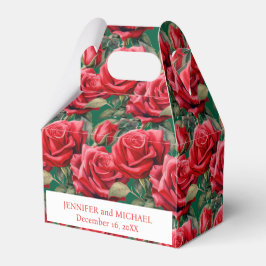 Red Roses Waterverf voorkeurskisten Bedankdoosjes