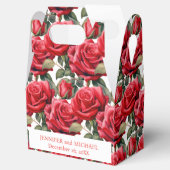 Red Roses Waterverf voorkeurskisten Bedankdoosjes (Geopend)