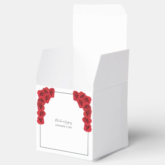 Red Roses Wedding Bedankdoosjes (Geopend)
