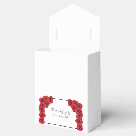 Red Roses Wedding Bedankdoosjes (Geopend)