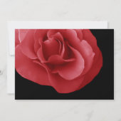 Red Roses Wedding Invitation Metallic Kaart (Achterkant)
