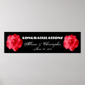 Red Roses Wedding of Verloving Banner Poster (Voorkant)