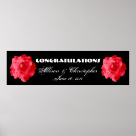 Red Roses Wedding of Verloving Banner Poster