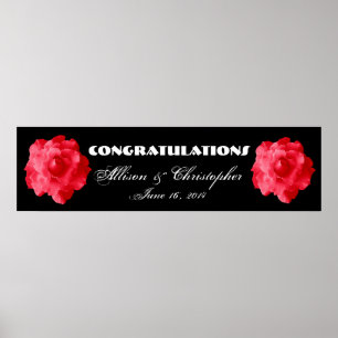 Red Roses Wedding of Verloving Banner Poster