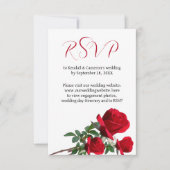 Red Roses Wedding Online RSVP Reply Kaarten (Voorkant)