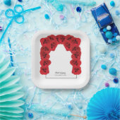 Red Roses Wedding Papieren Bordje (Feest)