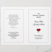 Red Roses Wedding Program Sjabloon (Voorkant)