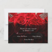 Red Roses Wedding RSVP kaart 2 (Achterkant)