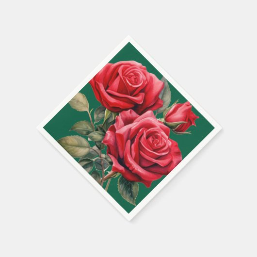 Red Roses Wedding Servet (Hoek)