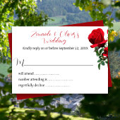 Red Roses Wedding Website Antwoord Kaarten