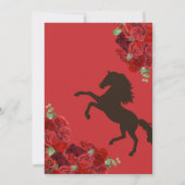 Red Roses Western Cowboy Charra Quinceañera Kaart (Achterkant)
