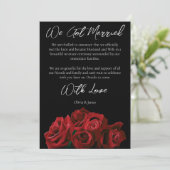 Red Roses White Black Elegance Timeless Kaart (Staand voorkant)