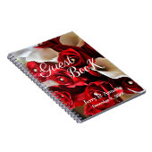 Red Roses White Calla Lily Flowers Guest Custom Notitieboek (Rechterzijde)
