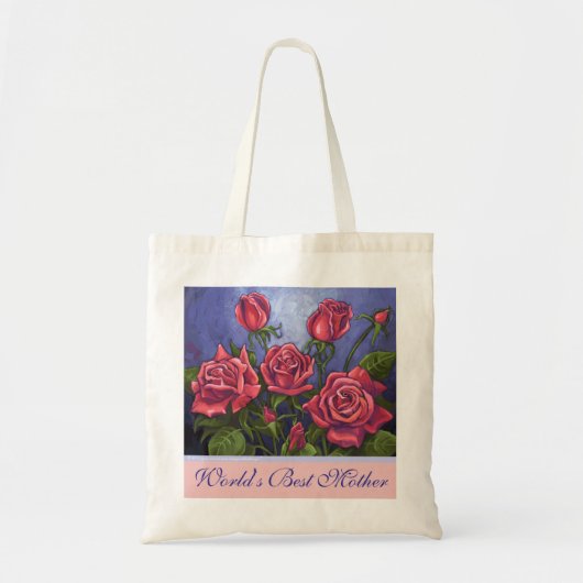 Red Roses World's Beste Moedertas Tote Bag (Voorkant)