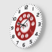 Red Rotary Phone Dial 911 Emergency Number Grote Klok (Hoek)