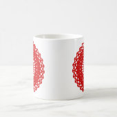 Red Round Lace Pattern-afbeelding. Koffiemok (Center)