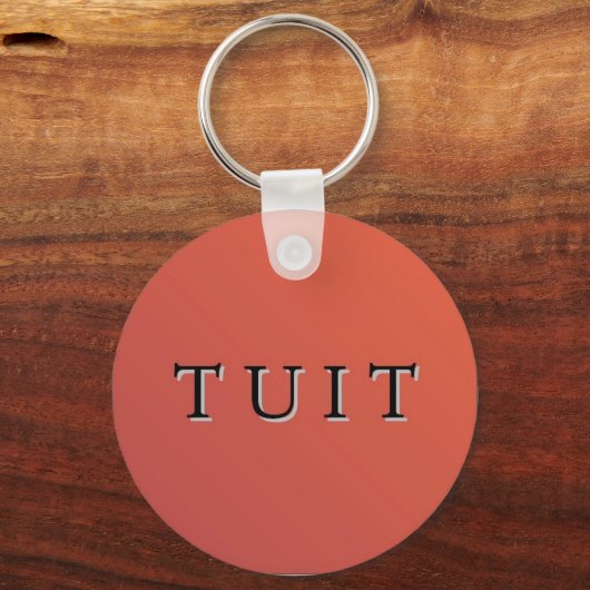 Red Round Tuit-Sleutelhanger Sleutelhanger (Voorkant)