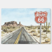 Red Route 66 Sign Magneet (Voorkant)