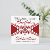 Red Royal Diva verjaardagsuitnodigingen Kaart (Staand voorkant)