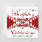 Red Royal Diva verjaardagsuitnodigingen Kaart (Voorkant)