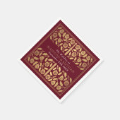 Red Royal Medieval Gold Sword Wedding Servet (Hoek)