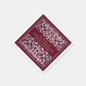 Red Royal Medieval Silver Sword Wedding Servet (Hoek)