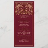 Red Royal Medieval Sword Wedding Flat Menu (Voorkant)