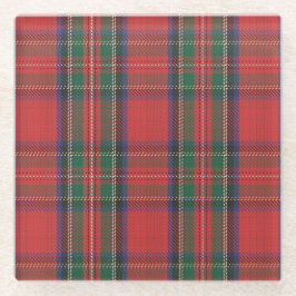 Red Royal Stewart Tartan Glas Onderzetter Glazen Onderzetter