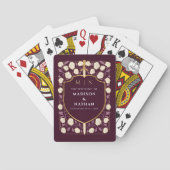 Red Royal Sword Shield Wedding Favoriet Pokerkaarten (Achterkant)