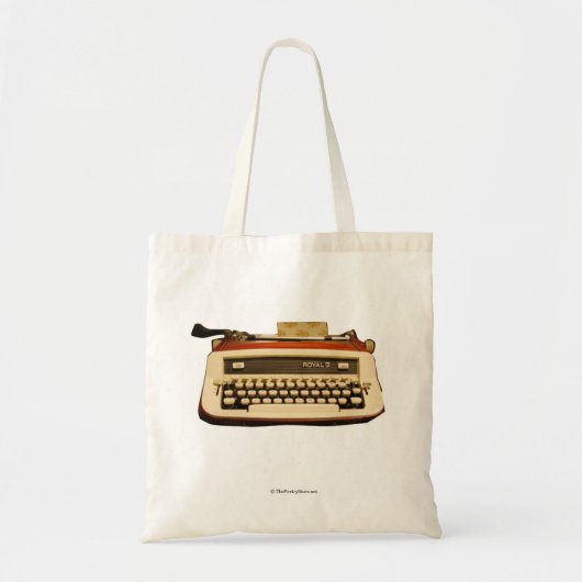 Red Royal Typewriter Tote Bag (Voorkant)