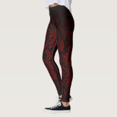 Red Royale Swagger Leaf Print Leggings (Links)