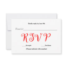 Red RSVP - Reactie op ontvangst kaart