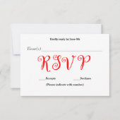 Red RSVP - Reactie op ontvangst kaart (Voorkant)