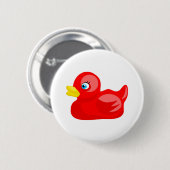 Red Rubber Duck Ronde Button 5,7 Cm (Voorkant /achterkant)