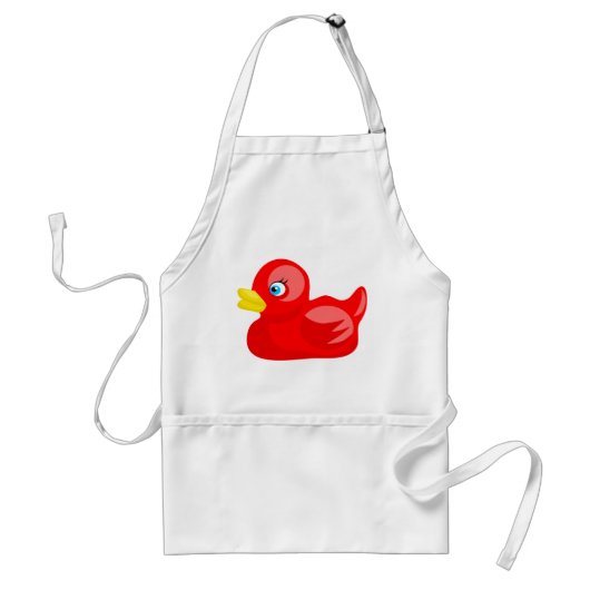 Red Rubber Duck Standaard Schort (Voorkant)