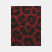 Red Ruby Animal Print Balket Fleece Deken (Voorkant)