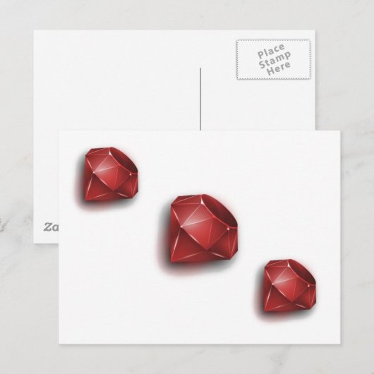 Red Ruby Briefkaart (Voorkant / Achterkant)