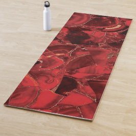 Red Ruby Carnelian Precious Stone Yoga Mat