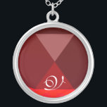 Red Ruby Gem Monogram Zilver Vergulden Ketting<br><div class="desc">Elegant en uniek ontwerp met edelsteen. Zeer nauwkeurige modellering en rendering van verpleegkundigen in 3D Studio Max door Bulgan Lumini.Part uit de serie Hyper Talismans.</div>