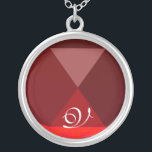 Red Ruby Gem Monogram Zilver Vergulden Ketting<br><div class="desc">Elegant en uniek ontwerp met edelsteen. Zeer nauwkeurige modellering en rendering van verpleegkundigen in 3D Studio Max door Bulgan Lumini.Part uit de serie Hyper Talismans.</div>