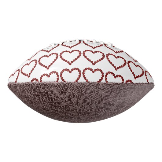 Red Ruby Gemstone Heart American Football (Gedraaid 270)