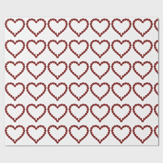 Red Ruby Gemstone Heart Cadeaupapier (Vlak)