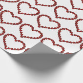 Red Ruby Gemstone Heart Cadeaupapier (Hoek)