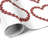 Red Ruby Gemstone Heart Cadeaupapier (Rol Hoek)