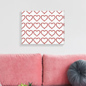 Red Ruby Gemstone Heart Canvas Afdruk (Insitu (Woonkamer))
