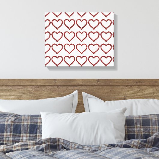 Red Ruby Gemstone Heart Canvas Afdruk (Insitu (Slaapkamer))