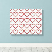 Red Ruby Gemstone Heart Canvas Afdruk (Insitu (Houten vloer))