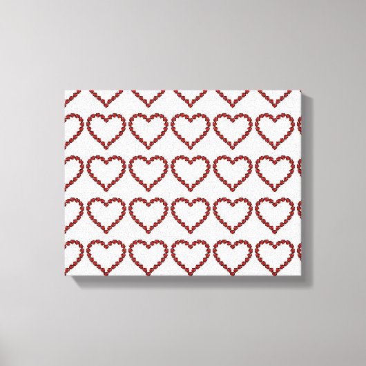Red Ruby Gemstone Heart Canvas Afdruk (Voorkant)